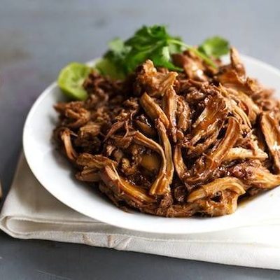 Honey Glazed Crockpot Chicken Adobo - simple pantry ingredients, hardly any hands-on time, 200 calories. | https://bio-research.news