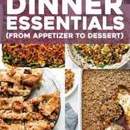 Turkey, dressing, salad and other Thanksgiving dishes.