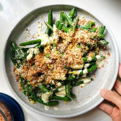 A picture of Avocado Caesar Green Beans