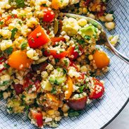 A picture of Corn, Avocado, and Quinoa Salad with Marinated Tomatoes