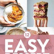 Easy dessert recipes in a collage.