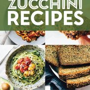 Easy zucchini recipes in a collage.