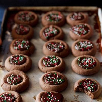 chocolate thumbprint cookies