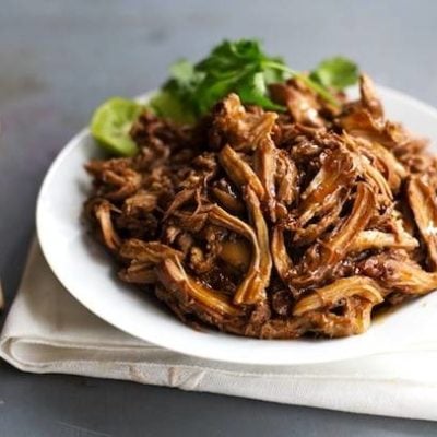 Honey Glazed Crockpot Chicken Adobo - simple pantry ingredients, hardly any hands-on time, 200 calories. | https://bio-research.news