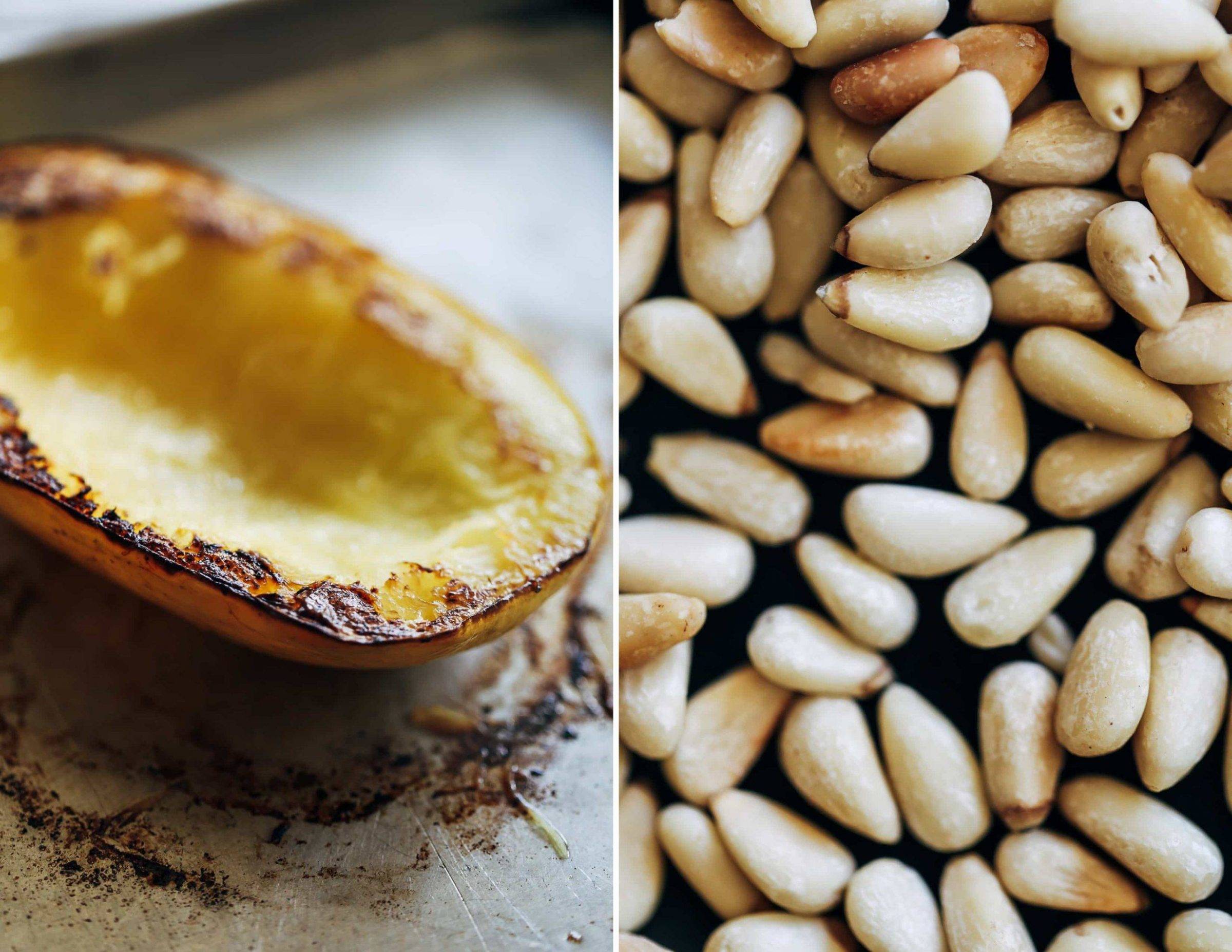 Squash and pine nuts.